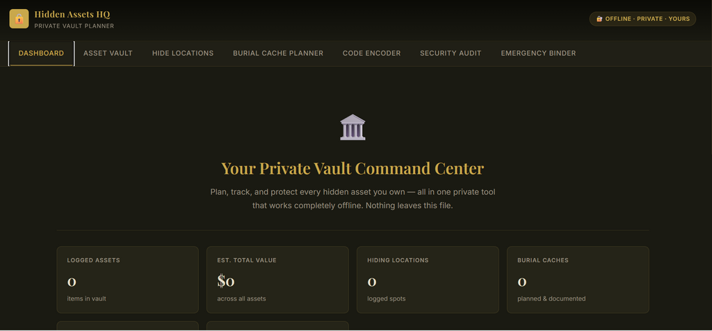 HIDDEN ASSETS VAULT PLANNER