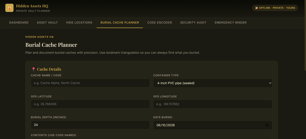 HIDDEN ASSETS VAULT PLANNER