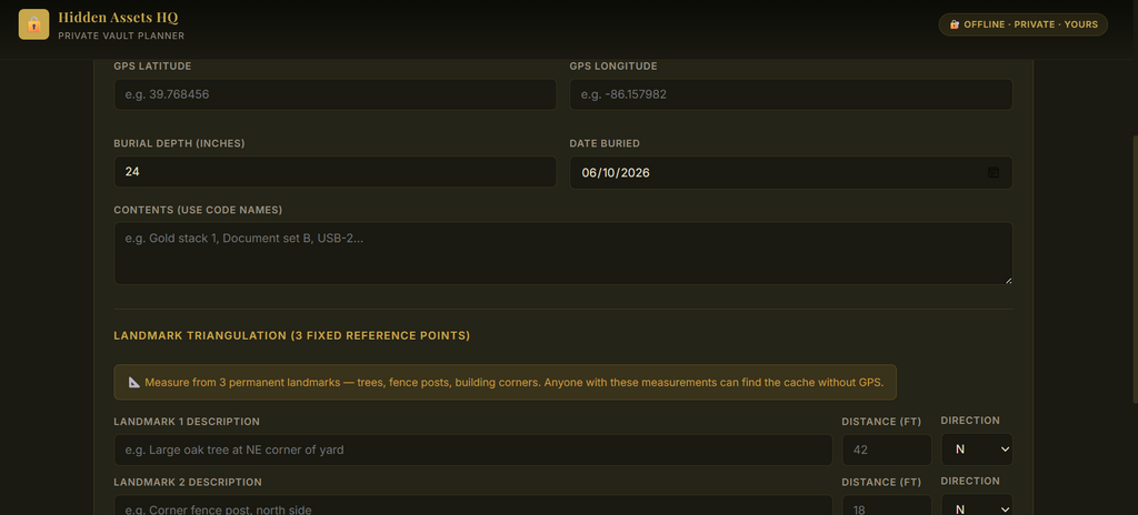 HIDDEN ASSETS VAULT PLANNER